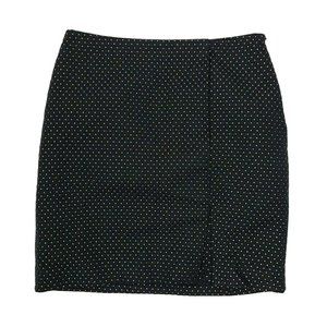 ANN TAYLOR Black Gold Spots‎ Skirt Size 2